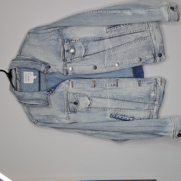 torrid Jackets & Blazers - Torrid Denim Jacket Distressed Long Sleeves Light Wash Blue Cotton Sz 2